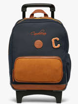 Rugzak Op Wieltjes 2 Compartimenten Cameleon Blauw vintage urban SR40