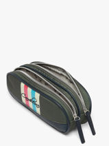 Trousse Enfant 2 Compartiments Cameleon Bleu vintage urban VIB-TROU-vue-porte