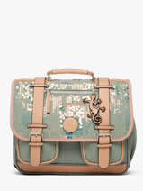 Cartable Enfant 2 Compartiments Cameleon Rose vintage fantasy CA35