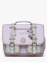 Cartable Enfant 2 Compartiments Cameleon Violet vintage fantasy CA38