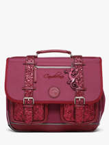 Boekentas Voor Kinderen 2 Compartimenten Cameleon Violet vintage fantasy CA38