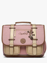 Cartable Enfant 2 Compartiments Cameleon Rose vintage fantasy CA38