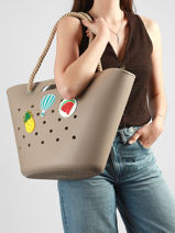 Schoudertas Tutti Frutti Le voyage en panier Beige tutti frutti PM986-vue-porte