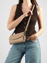 Clutch Met Riempje Madrid Leder Hexagona Beige madrid 536554-vue-porte