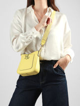 Sac Bandouli�re Mini Cameryn Cuir Lauren ralph lauren Jaune cameryn 31982184-vue-porte