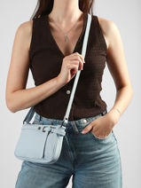 Cross Body Tas Caviar Leder Milano Blauw caviar G1421N-vue-porte