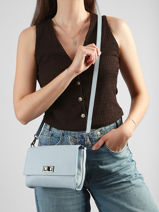 Cross Body Tas Caviar Leder Milano Blauw caviar CA24061-vue-porte