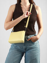 Cross Body Tas Caviar Leder Milano Geel caviar CA25065-vue-porte