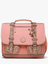 Cartable Enfant 3 Compartiments Cameleon Rose vintage fantasy CA41