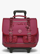 Cartable � Roulettes 3 Compartiments Vintage Fantasy Cameleon Violet vintage fantasy CR41