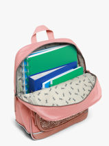 Sac � Dos 1 Compartiment Cameleon Rose vintage fantasy SD33-vue-porte