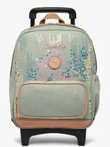 Rugzak Op Wieltjes 2 Compartimenten Cameleon Groen vintage fantasy SR40