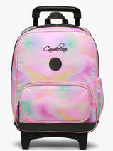 Rugzak Op Wieltjes 2 Compartimenten Cameleon Roze vintage fantasy SR40