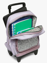Sac A Dos � Roulettes 2 Compartiments Vintage Fantasy Cameleon Violet vintage fantasy SR40-vue-porte