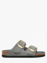 Mules En Cuir Birkenstock Gris women 1032071