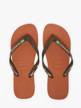 Tongs Brasil Logo Havaianas Marron men 4110850H