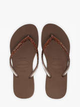 Teenslippers Slim Glitter Ii Havaianas Bruin women 4146975F