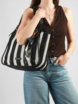 Sac Port� �paule Calvi David jones Bleu calvi CM8442-vue-porte