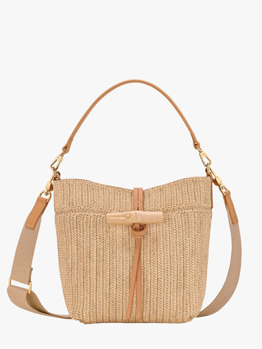 Longchamp Le roseau raphia Cross body tas Beige