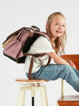 Cartable Enfant 2 Compartiments Cameleon Marron vintage fantasy CA38-vue-porte