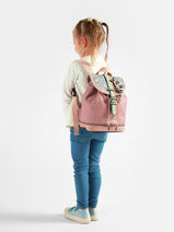 Rugzak 1 Compartiment Cameleon Roze vintage fantasy SD25-vue-porte