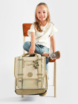 Rugzak 2 Compartimenten Cameleon Beige vintage fantasy SD39-vue-porte