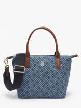 Cross Body Tas Popette Katoen Tommy hilfiger Blauw popette AW18612