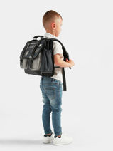 Cartable Enfant 2 Compartiments Cameleon Gris vintage urban CA35-vue-porte