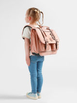 Cartable 2 Compartiments Cameleon Rose vintage color CA146Q-vue-porte