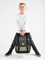 Sac � Dos 2 Compartiments Cameleon Gris vintage urban SD39-vue-porte