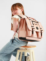 Cartable Vintage North Cameleon Rose vintage north CA38-vue-porte