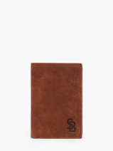 Portefeuille Leder Serge blanco Bruin brooklyn BRO21019