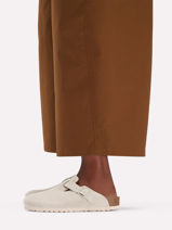 Mules Boston En Cuir Birkenstock Blanc women 1031662-vue-porte
