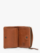 Porte-monnaie Cuir Biba Marron wallet KAT2L-vue-porte