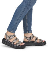 Sandales En Cuir Remonte Beige women 60-vue-porte