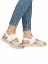 Sandalen Uit Leder Remonte Wit women 80-vue-porte