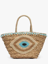 Sac Port� �paule Straw Paille Miniprix Beige straw B464