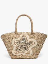 Sac Port� �paule Straw Paille Miniprix Beige straw B468