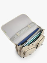 Boekentas 2 Compartimenten Cameleon Beige vintage north PBVWCA38-vue-porte