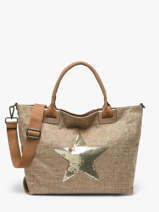 Sac Port� Main Star Polyester Ines de laure Marron star 1685161