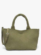 Sac Port� Main Tresse Nylon Knit & woven Vert tresse M2581