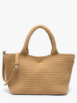 Handtas Tresse Nylon Knit & woven Bruin tresse M2581