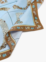 Longchamp Soie gots Etole Bleu-vue-porte
