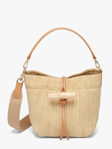 Longchamp Le roseau raphia Cross body tas Beige