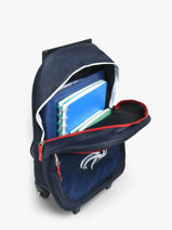 Sac A Dos � Roulettes 1 Compartiment Federat. france football Bleu fff 25BX204R-vue-porte