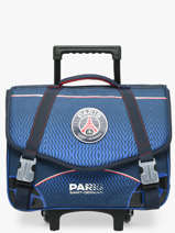 Cartable � Roulettes 2 Compartiments Paris st germain Bleu psg 26AP203K