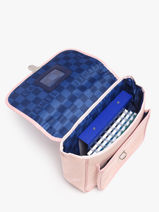 Boekentas 1 Compartiment Caramel et cie Roze boheme FI-vue-porte