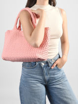 Handtas Tresse Nylon Knit & woven Roze tresse M2581-vue-porte