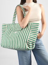 Sac Port� �paule Beach Coton Marco Bleu beach S1285-vue-porte