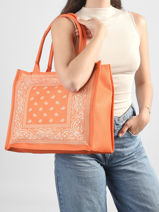Sac Port� �paule Plage Polyester Gerard pasquier Orange plage P26062-vue-porte
